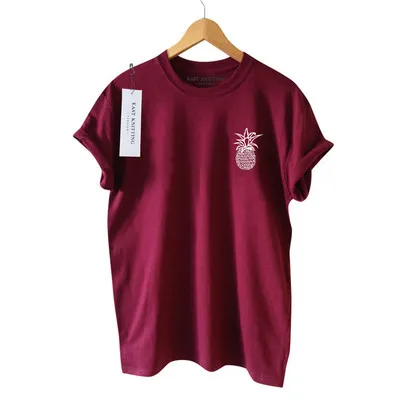 Neues Sommer-T-Shirt mit kurzen Ärmeln, Ananas-Druck, Basic-Damen-T-Shirt, süße Adrette, Kleidung, S-3XL-Größe