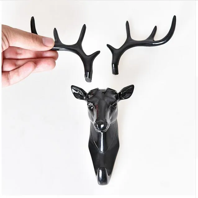 Wall Decor Hooks Antlers American Style Household Decor Hooks Multi-purpose Wall Coat Keys Bags Clothes Hook GA86