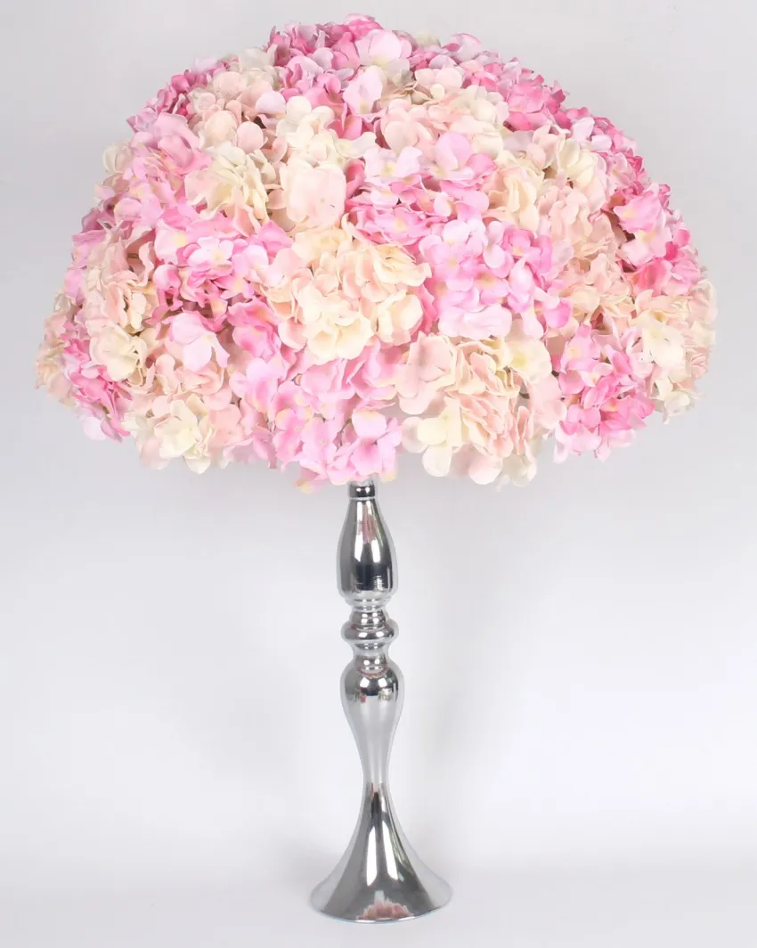 Künstliche Blumenkugel, 40–45 cm, zum Selbermachen, alle Arten von Blumenköpfen, Hochzeit, Seidenblumen, Dekoration, Wand, Hotel, Schaufenster, Zubehör