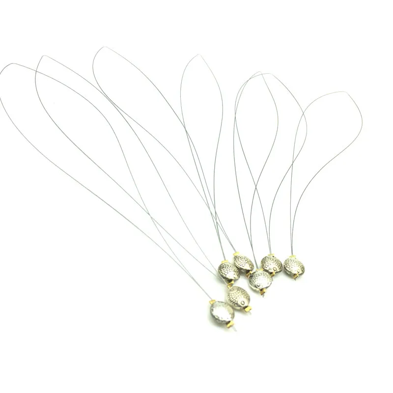 10 unités Nano Ring Threader/Outils de traction nano ring/Applicateurs de cheveux en acier inoxydable pour les cheveux à pointe de fusion