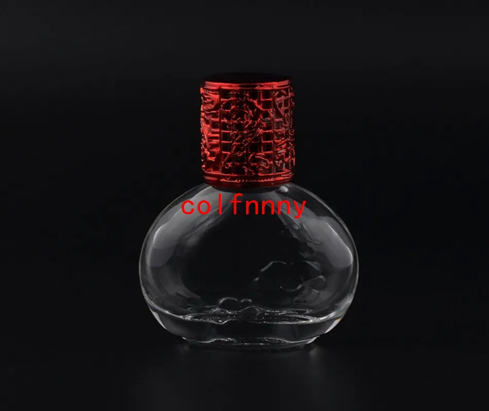 50pcs / lot mini 13ml glas parfymflaska med presentförpackning tomma påfyllningsbara resor rullar boll parfum flaskor