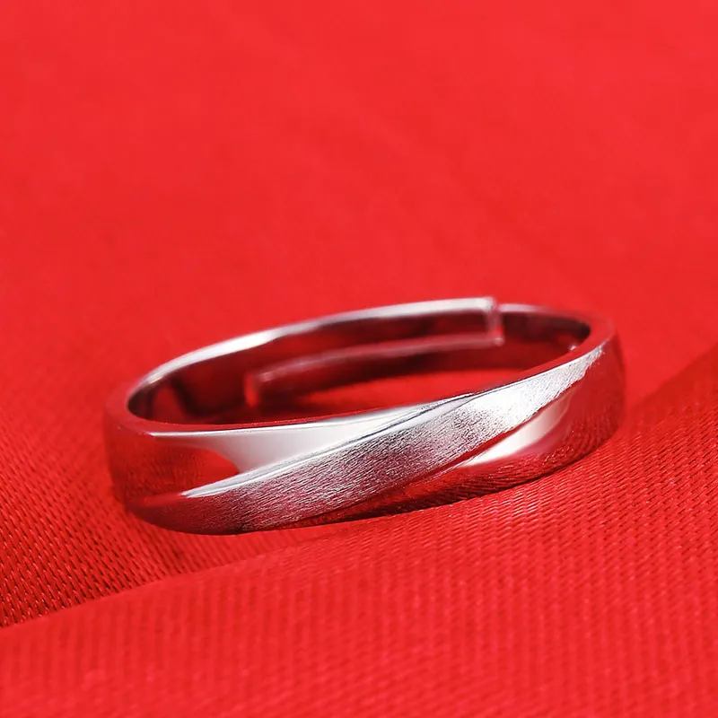 جديدة صلبة 925 sterling الفضة حلقات الزوجين للنساء رجال مشاركة الزفاف خواتم قابلة للتعديل الفرقة جديدة حلقة المجوهرات n214565655