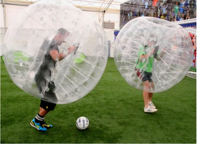 Gratis frakt 2018 Hot Sale Giant Pvc Uppblåsbara Bubble Ball Suit För Fotboll Giant Vuxen Bubbla Fotboll Bumper Ball