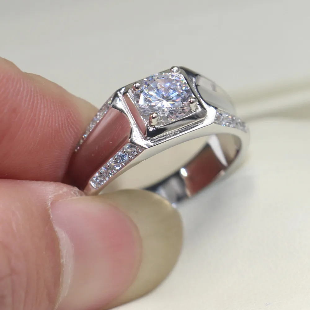 Anillo de joyería choucong para regalo del Día de San Valentín para hombre, anillo de boda de Plata de Ley 925 con diamantes de 1,5 quilates, anillo de compromiso para hombre