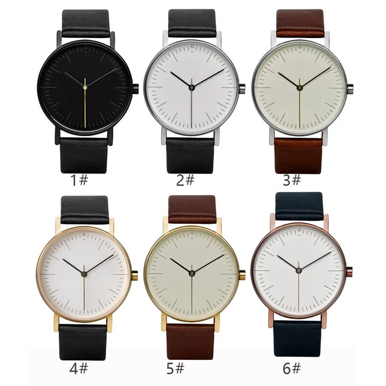 Nieuwe Mode Nieuwe Heren Eenvoudige Stijl Heren Dames Quartz Stock Horloge Reloj Hombre Mode Heren Horloge Relogio Masculino Casual271B