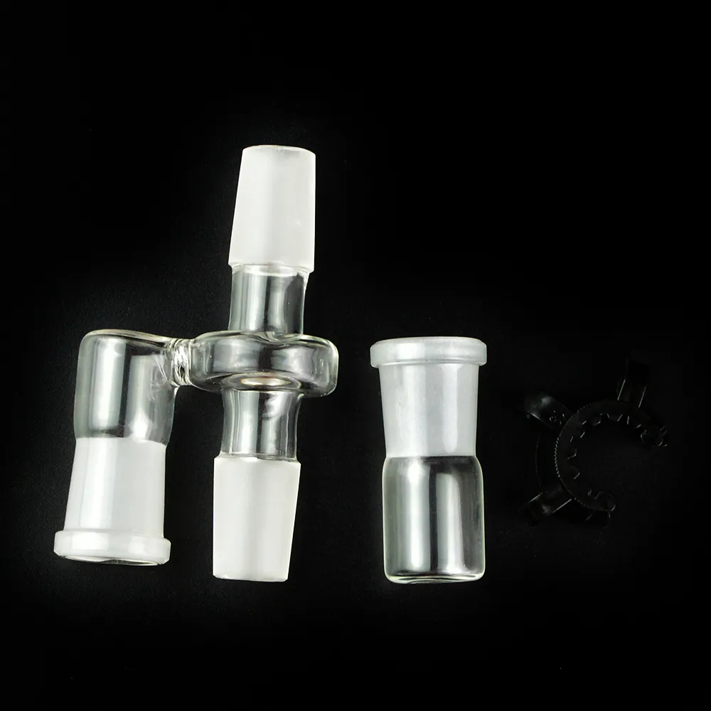 Reclaim Catcher Adapter 14mm 18mm Ashcatcher With Plastic Clip for Glass Water Pipe Drop Down Reclaimer Reclaim Ash Catcher Adapter