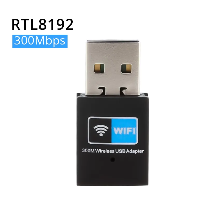 TEROW WIFI ADAPTER 300MBPS Nätverkskort 802.11n Wi-Fi-antennsändare Extern mini USB Router Receiver RTL8192