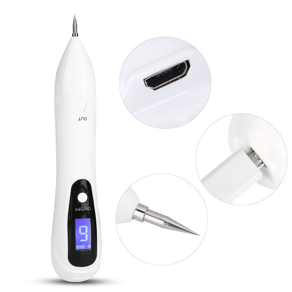 Najnowszy laserowy Pióro Pióro Usuwanie Mole Dark Spot Remover LCD Skin Pielęgnacja Point Wart Tag Tattoo Tool Beauty