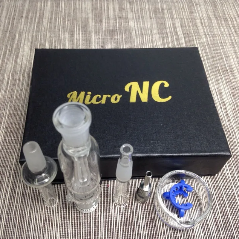 Mikro NC 10mm Nektör Kollektör Mini Küçük Nektör Kollektörleri Kiti Titanyum Tırnak Cam İpucu Ile Dabber Reclaim Saman Kutusu NC01-10