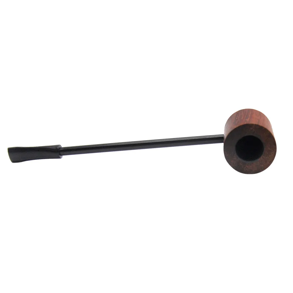 Wholesale Mini hand Sandalwood & Metal Smoking Pipe Wooden Smoking Pipes Portable With Tobacco Storage Groove