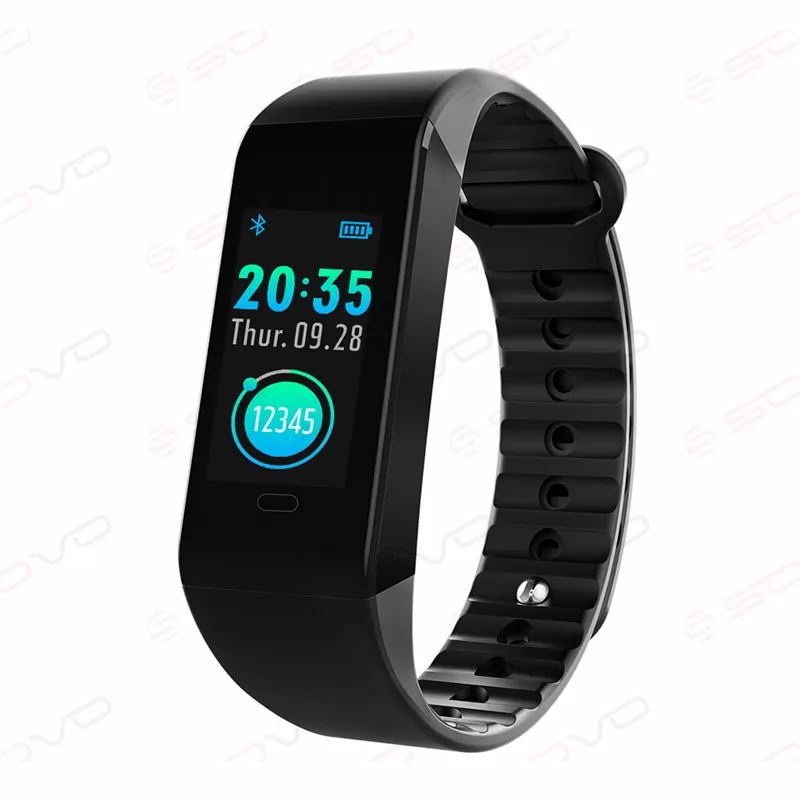 SOVO SE14 Écran Couleur Smartband Sports Fitness W6S Bracelet Intelligent Moniteur de Fréquence Cardiaque Dynamique Surveillance de la Pression Artérielle Podomètre à Bande Intelligente