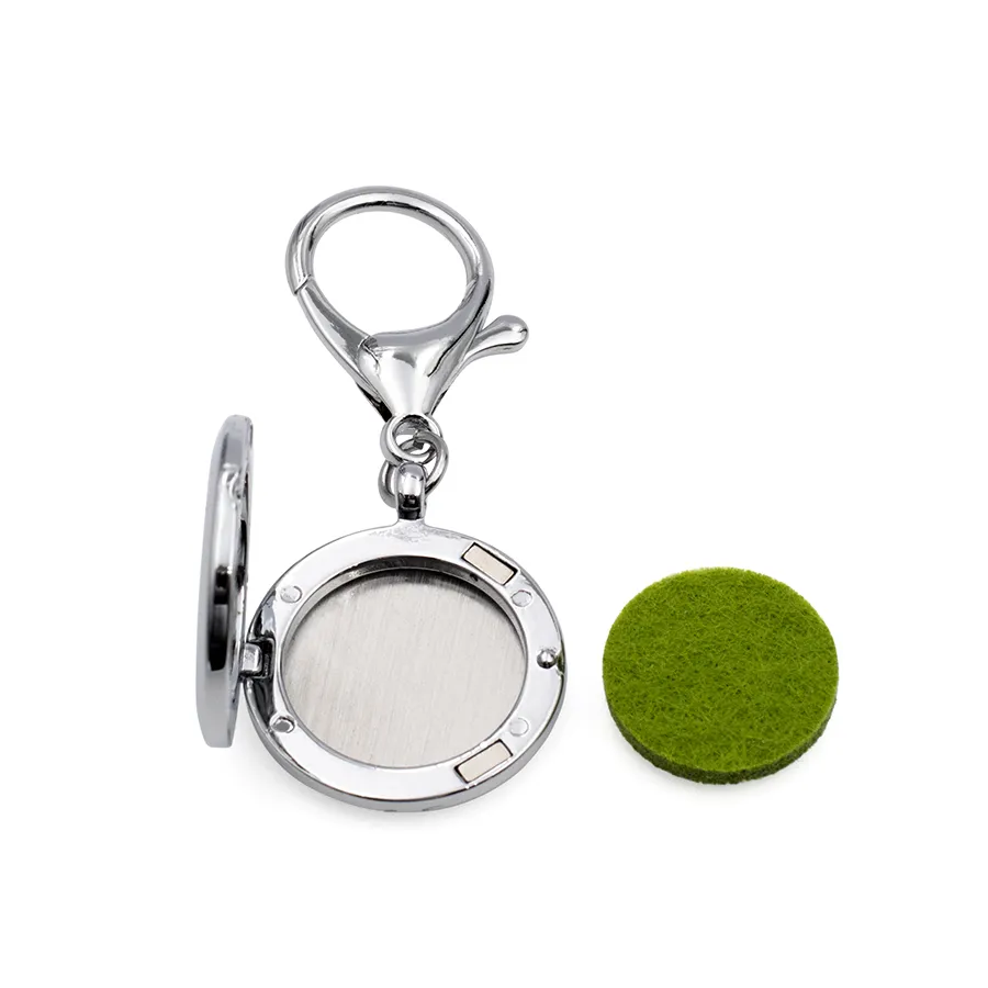 Hund / Cat Paw Keychain Essential Oil Aroma Diffuser Parfym Locket med hummerlås Keychain Keyring med 5 st Free Pads KA61-KA70