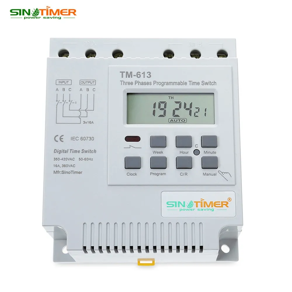 Freeshipping AC 380V LCD Digital Multipurpose Three Phases Programmable Control Power Timer Switch High Power Time Relay Instrument