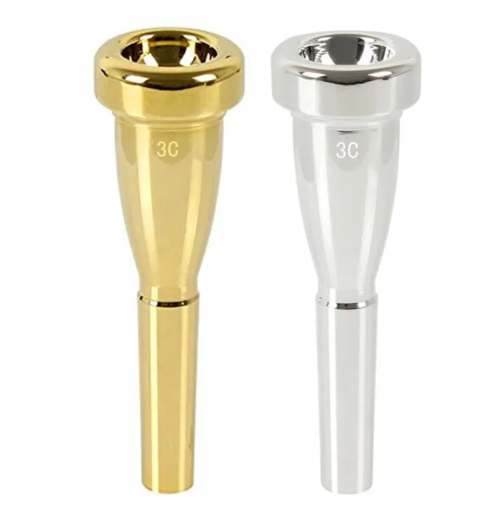 Professional Music Trumpet Mouthpiece Meg 3C Size for Bach Beginner Musical Trumpet Accessories Parts Gold Silver High Quality