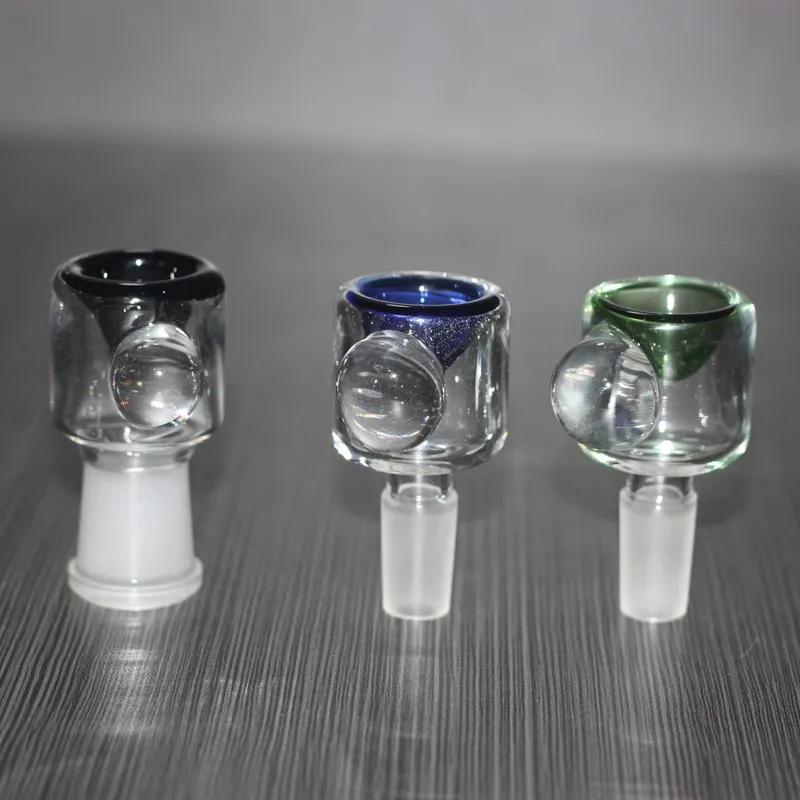 5mm Dikke Kleurrijke Glazen Kom met Honingraat Scherm Ronde Voor bong 14mm 18mm Vrouwelijke Mannelijke joint fit voor bongs dab rig