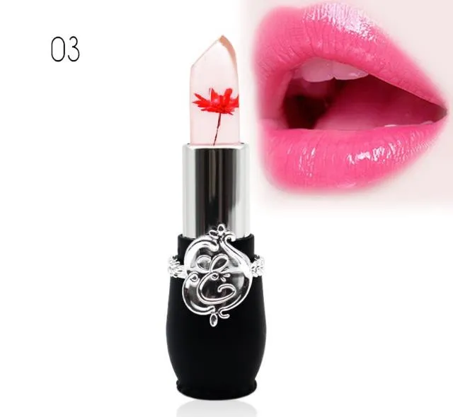 6 Styles Flower Crystal Jelly Lipstick Magic Temperatuurverandering Kleur lipbalsem make -up Batom Mate MaquiaGem Maquillaje9436290