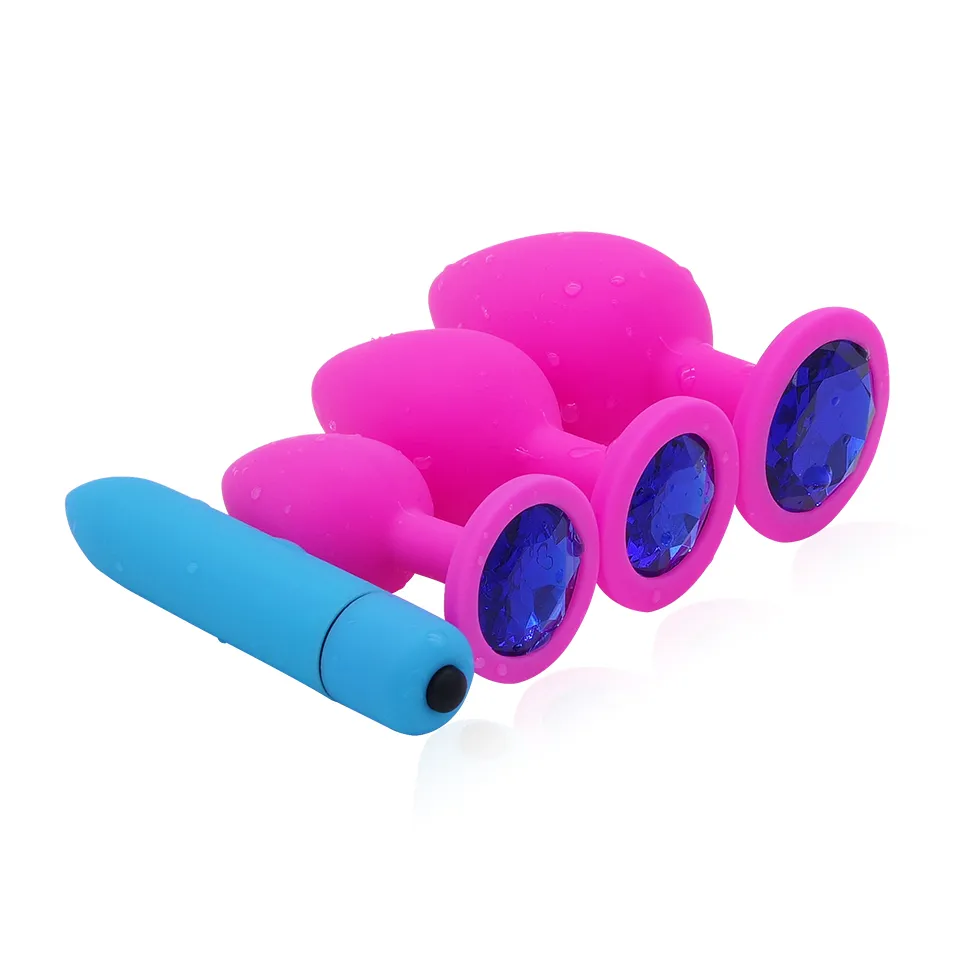 DOMI Sex Shop Jóias De Cristal Butt Plug Dildo Brinquedo Erótico Vibradores Massagem Vibrador Silicone Anal Plug S19706