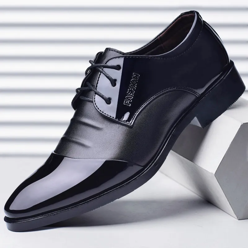 Marque de créateur hommes chaussures en cuir verni chaussures hommes formelles chaussures de mariage hommes zapatos oxford hombre sapatos para hombre scarpe uomo éléganti