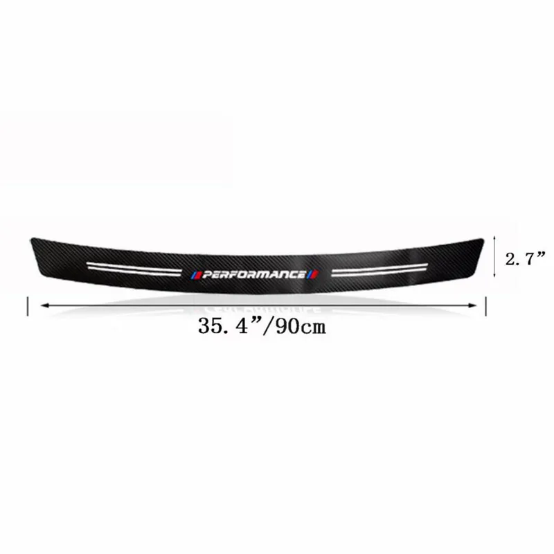 Trunk Tail Carbon Fiber Texture Bumper Guard Decor Performance Sticker Trim For BMW M3 M4 Z4 X1 1 2 3 4 5 6 7 Series