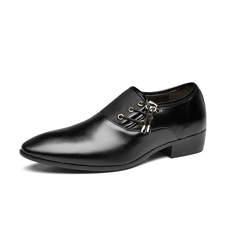 Tuxedo Shoes Męskie Poruszone Toe Buty Skórzane Zapatos De Hombre De Vestir Formalne buty ślubne Męskie Mokarki Męskie Męskie Przydatki Oxford