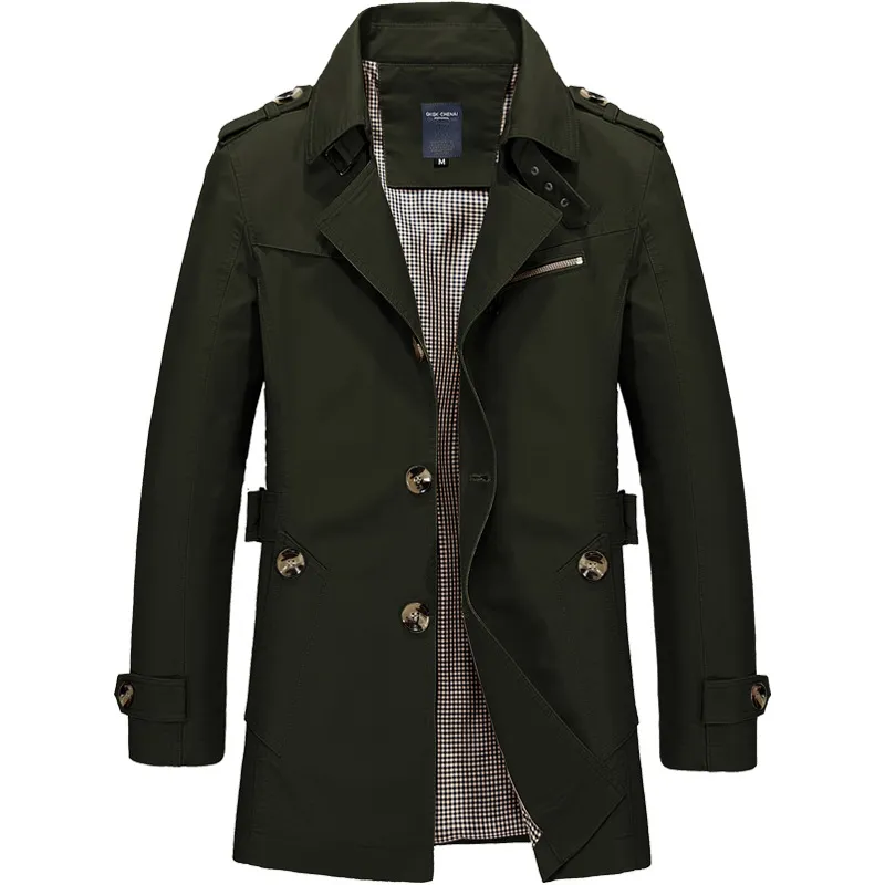 Groothandel 5XL Trenchcoat Mannen Klassieke Heren Double Breasted