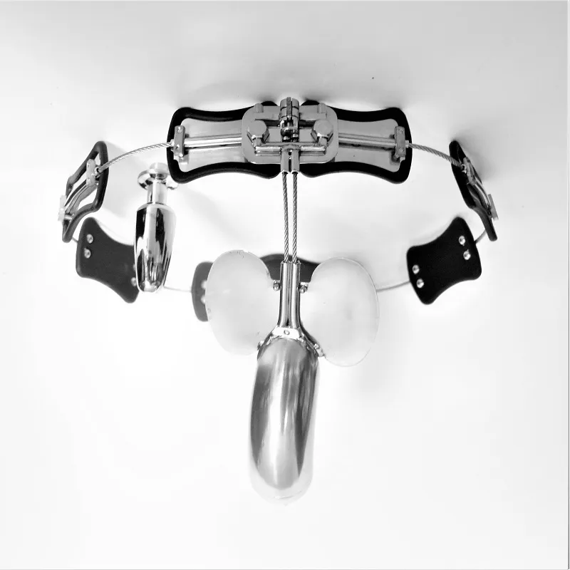Nuovo dispositivo di cintura maschile in acciaio inossidabile con serratura di tipo T regolabile, gioco adulti, giocattolo del sesso con spina anale2152098