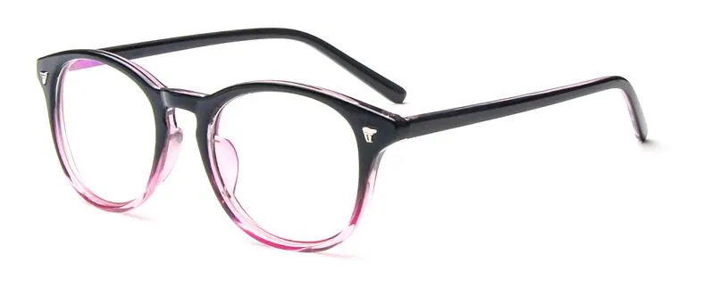 2018クラシック女性ラウンド眼鏡フレームブランドデザイナーファッションメンネイルネイルデコレーション光学メガネリーディングメガネ3135956