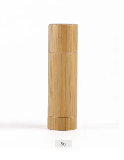 5g di bambù labbro vuoto contenitore lordo rossetto tubo contenitore fai da te, tubi di balsamo per labbra da 5 ml tubo di rossetto di bambù