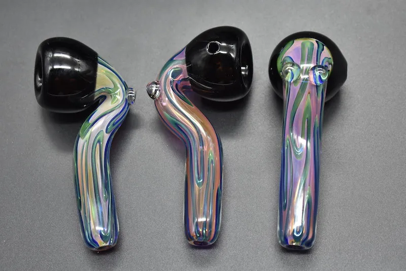 Pipes à fumer en verre de qualité supérieure, belle apparence, Mini-pipe en verre, cuillère à main, mélange de couleurs, tuyau de brûleur à huile pour herbes sèches