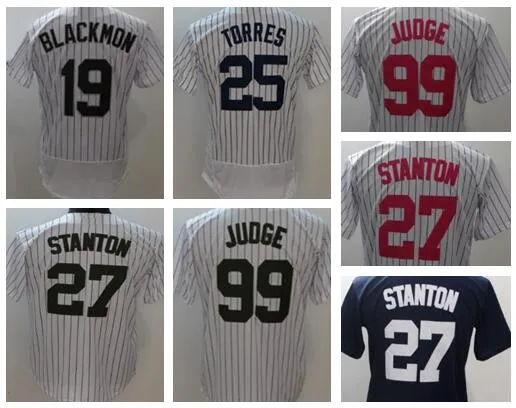 Discount Cheap 2018 new mens 19 BLACKMON 25 TORRES 27 STANTON 99 JUDGE Basketball jerseys,MEN fan shop online store for sale custom jerseys