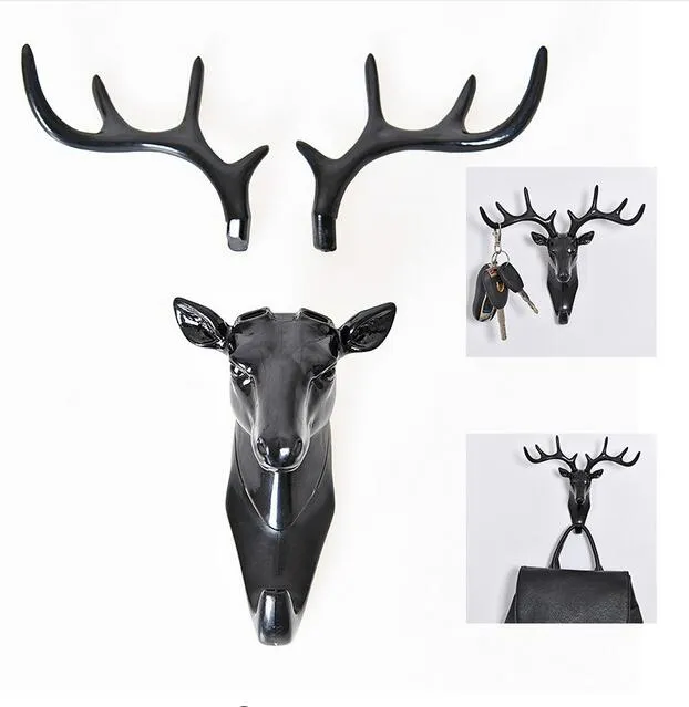 Wall Decor Hooks Antlers American Style Household Decor Hooks Multi-purpose Wall Coat Keys Bags Clothes Hook GA86