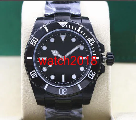 Najwyższej jakości luksusowe zegarki Nodate 114060 Steel Black Ceramic 40mm Automatyczne mechaniczne mężczyźni oglądają nowe przybycie