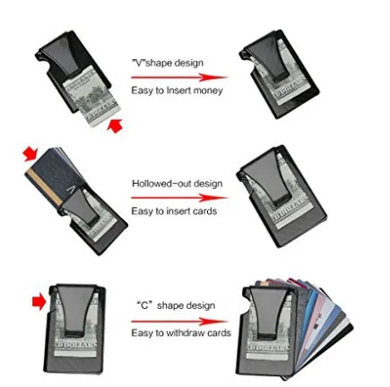 CLIP DE DINHEIRO SLIM CARTELAￇￃO- PARTEM MINIMALISTA DE FIBRA DE CARBONO DE FIBRA DE CARBONO DE CARBOLO
