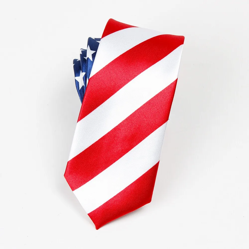 NeckTie 병사 용 미국 국기 스트랩 넥타이 남성 미국 국기 넥타이 패션 크리스마스 선물 송료 무료