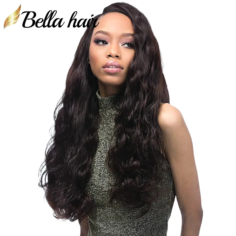 Uitverkoop vooraf ingekleurde lichaamsgolf kanten voorpruik 150% 130% Dichtheid Virgin Human Hair Lace Pruiken met babyhair