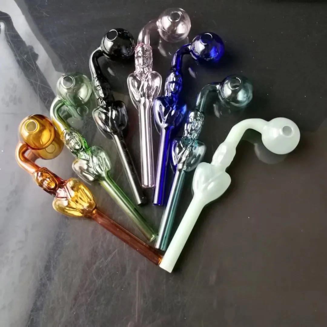 Nouvelle couleur beauté bends Bongs en verre en gros Brûleur à mazout Conduites d'eau en verre Plates-formes pétrolières Fumer des plates-formes