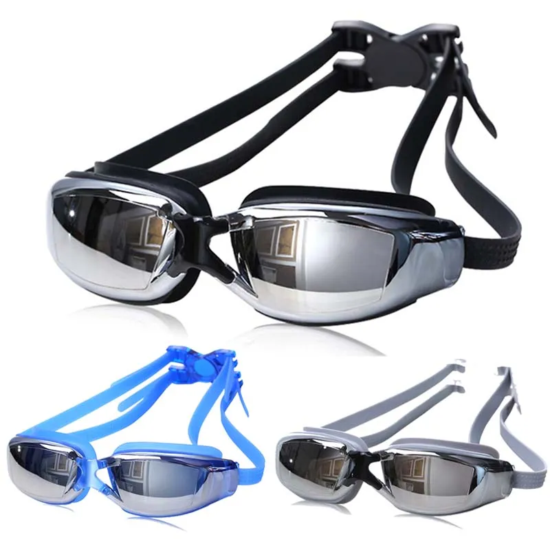 Óculos de natação 2018 masculino feminino profissional antiembaçante proteção UV óculos de natação à prova d'água de silicone óculos de natação adulto