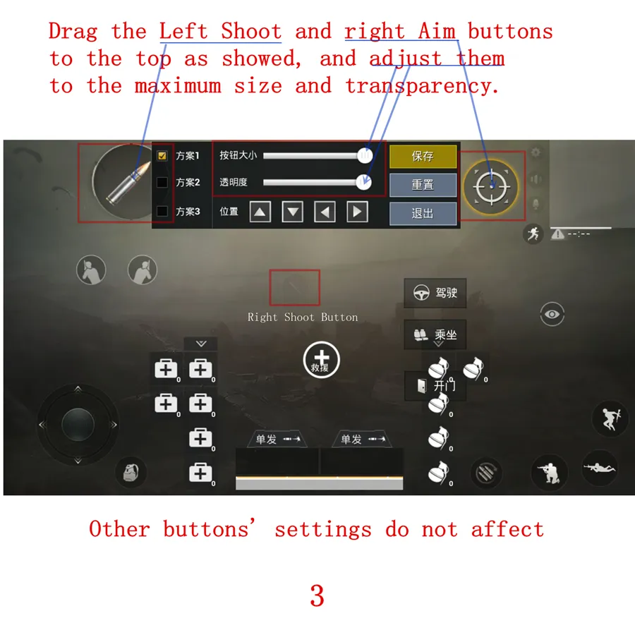 C9 1ペアの移動式ボタンAIMの台毛のゲームの標準のための鍵携帯電話の携帯ゲームトリガーL1R1シューターコントローラー/ロット