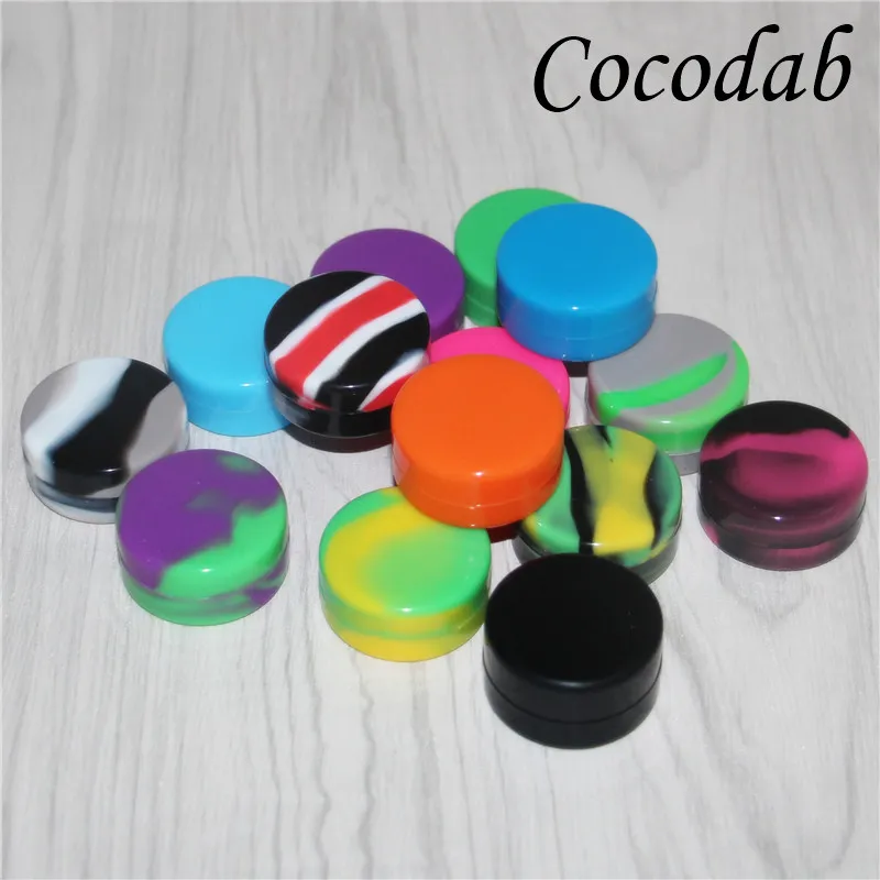 Wax containers silicone box 3ml 5ml 10ml 22ml Nonstick silicon container food grade jars dab tool storage jar oil holder for vapo2508433