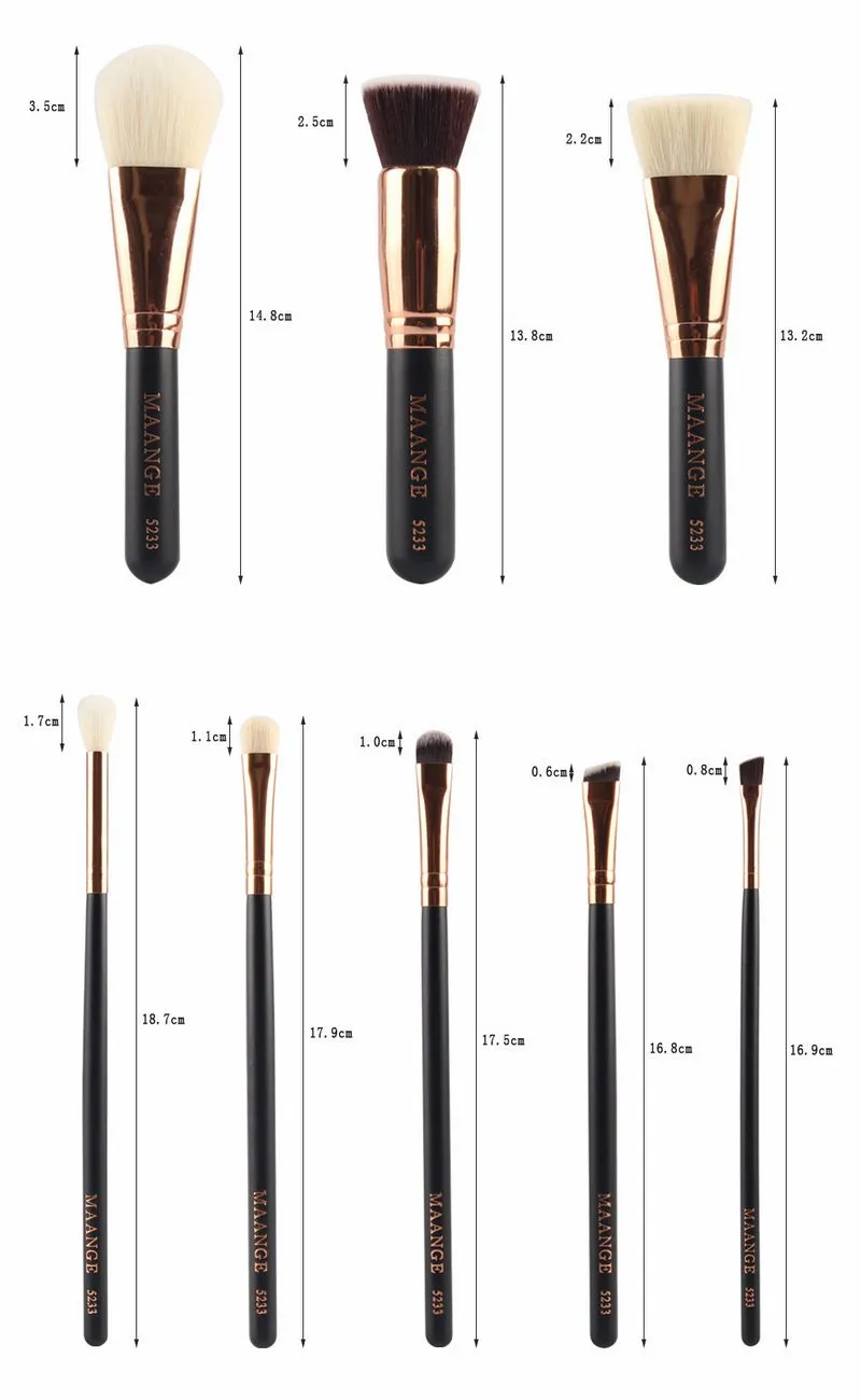 MAANGE Professional Makeup Brushes Set Powder Foundation Eye shadow Blush Blending Lip Make Up Beauty Cosmetic Tool Kit