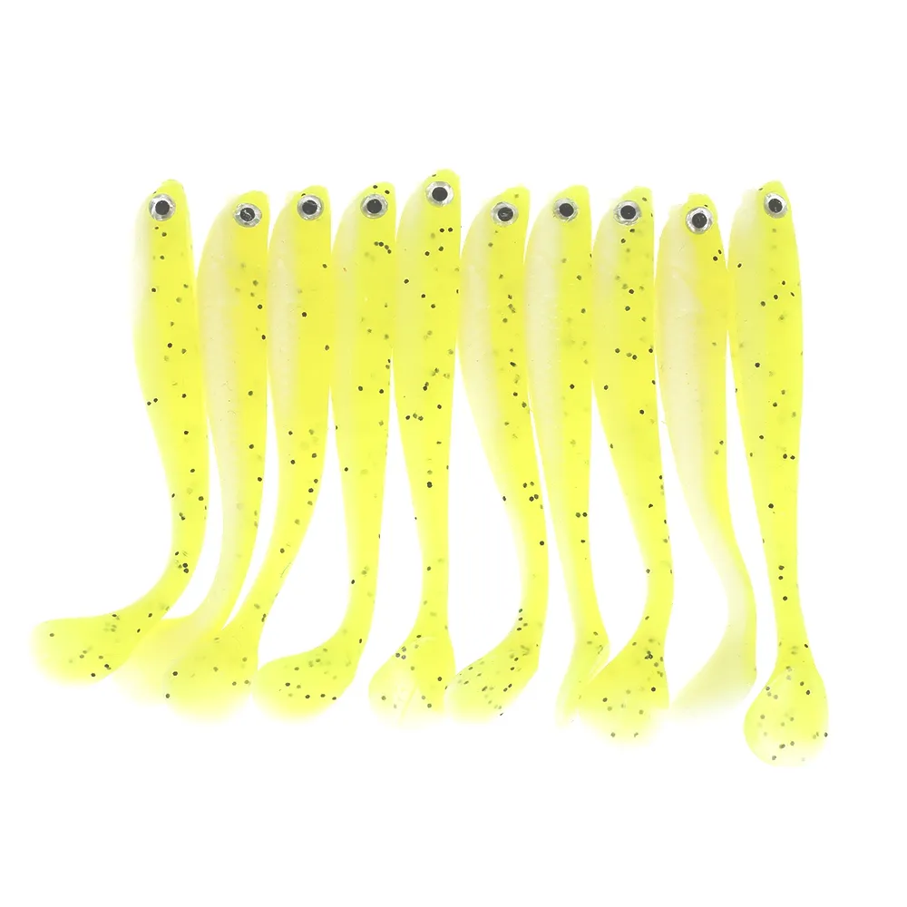 Soft T Tail Fishing Lures AR09 Simulation Bulk Soft Plastic Baits, 50mm