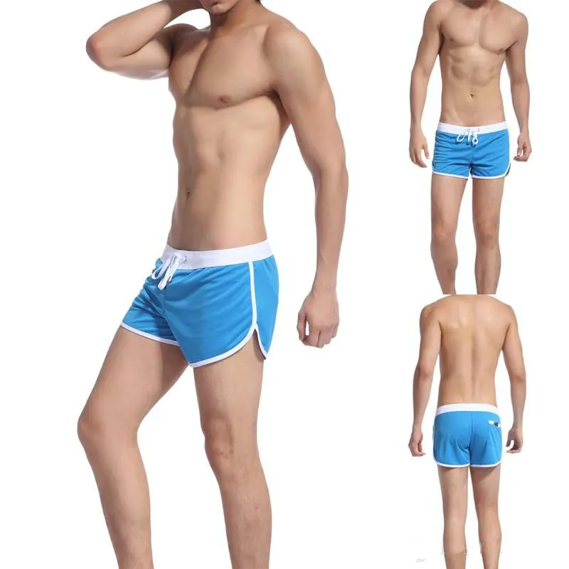 Venta al por mayor nuevo estilo Boxer Briefs Traje de baño para hombres Troncos Ropa deportiva Sexy Short Beach Summer Pants Traje de baño para hombre envío gratis