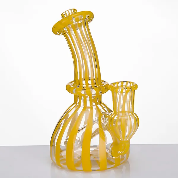 Tubo l'acqua in vetro 14mm femmina Vetro Banger Gancio unghie tamponare Rig olio Rigs tubi gialli bong inebrianti Beaker gorgogliatore 935