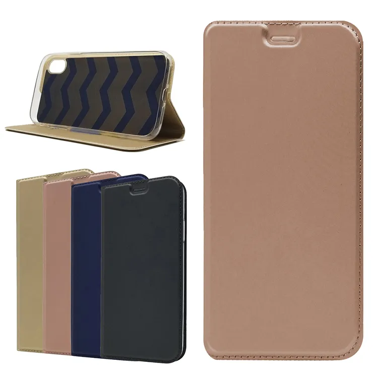 PU Leather Wallet Case For Iphone XS Max XR 8 Premium Flip Cover Case Card Slots Magnetic Voltage Case For Samsung S9 Note 9 LG Q6 Moto G5