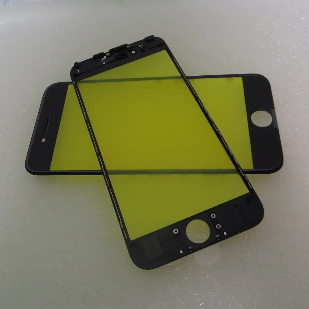 Lentille en verre avec écran tactile externe avant avec pièces de rechange pour cadre de presse à froid pour iPhone 6S / 6plus