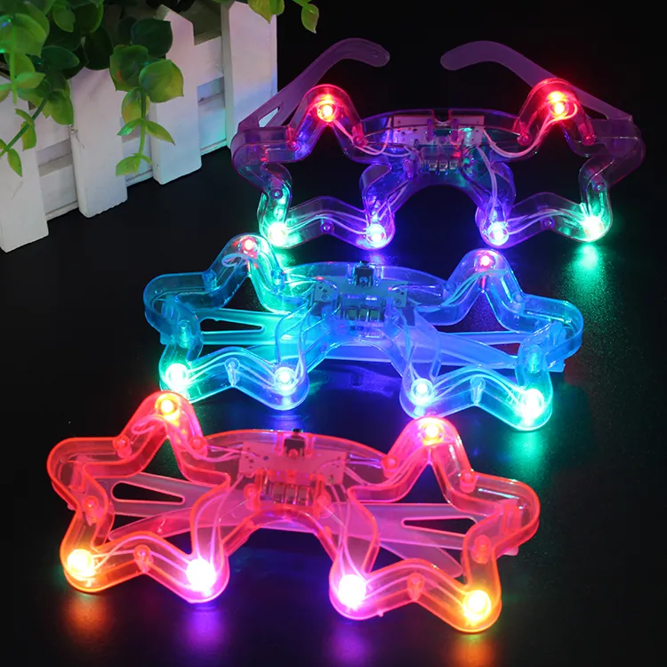 DHL LED Light Decor Glass Plastic Glow LED Glasses Light Up Toy Glass for Kids Party Celebration Neon SHow Christmas New Year decorations