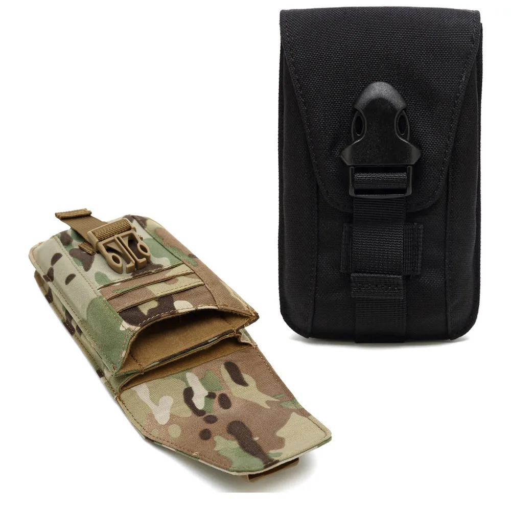 Tactical Mobile Phone Case Belt Pouch Bag For 6/6.5/6.8 Large Screen Camouflage Waterproof And
