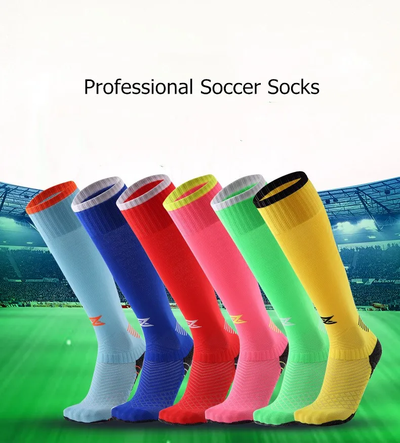Top Quality Professional Sports Soccer Breathable Quick Dry Compression Socks Knee High Long Stocking Sock for Men Women