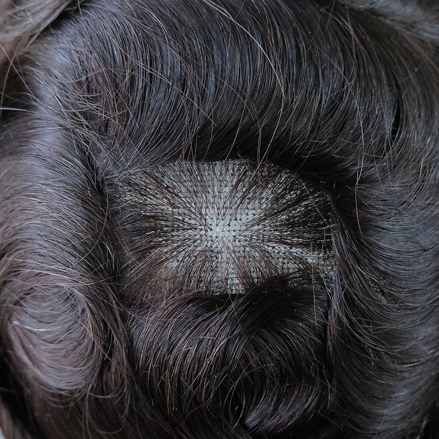 Cheveux européens toucher indien Remy cheveux vierges pleine dentelle hommes toupet système de remplacement postiches