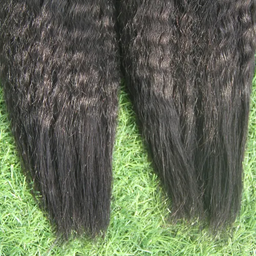 200g naturlig kinky grovt mänsklig flätande hår bulk 2 buntar kinky rakt brasiliansk flätande hår bulk ingen väft